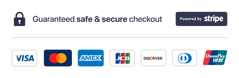 Sigurna i zaštićena naplata putem Stripe platforme: Visa, Mastercard, American Express, Discover